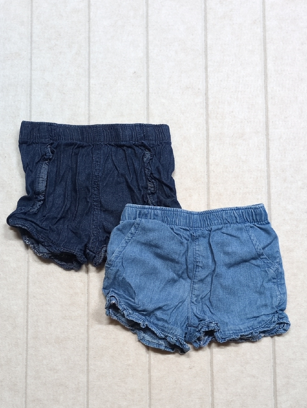 Garanimals Light Blue Denim Shorts with Elastic Waist Bundle